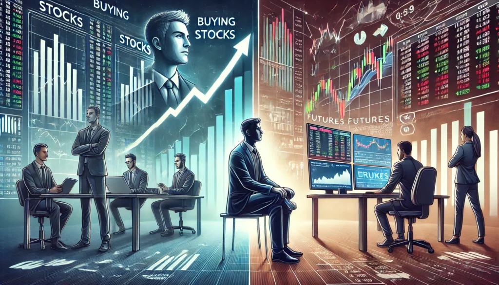 What is the difference between buying stocks and trading stock futures?