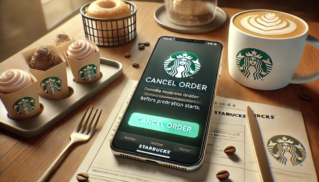 Can I cancel my Starbucks mobile order after placing it?